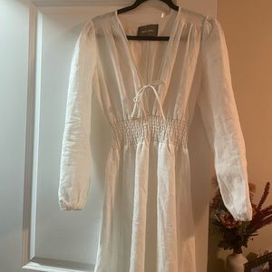 Reformation Chantal Linen White Dress